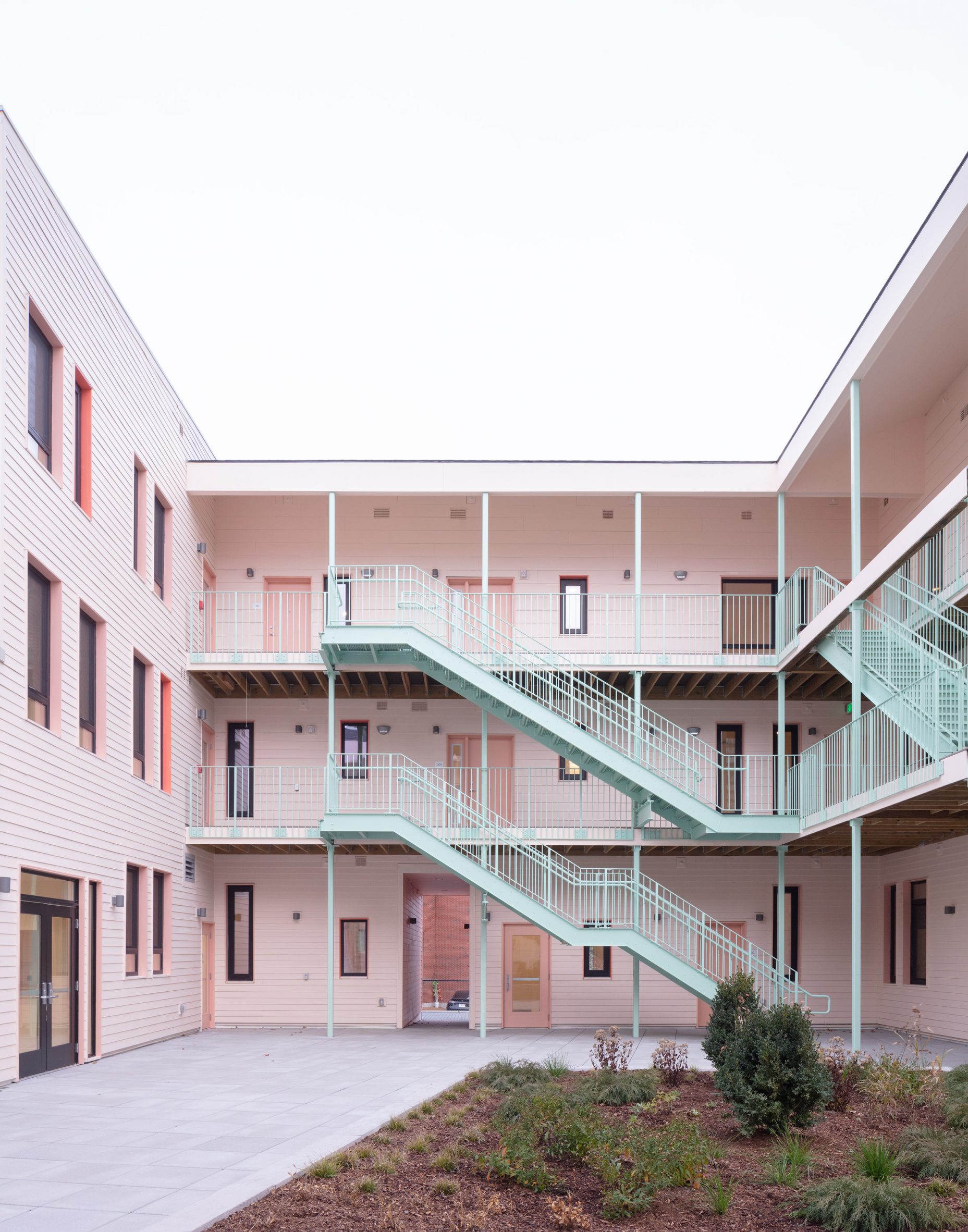 Intersecting paths within cohousing complex