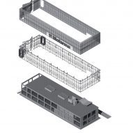 Diagram drawing of Biofarma building in Argentina by Santiago Viale and Juan Manuel Juarez