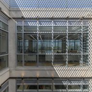 A courtyard in an office building