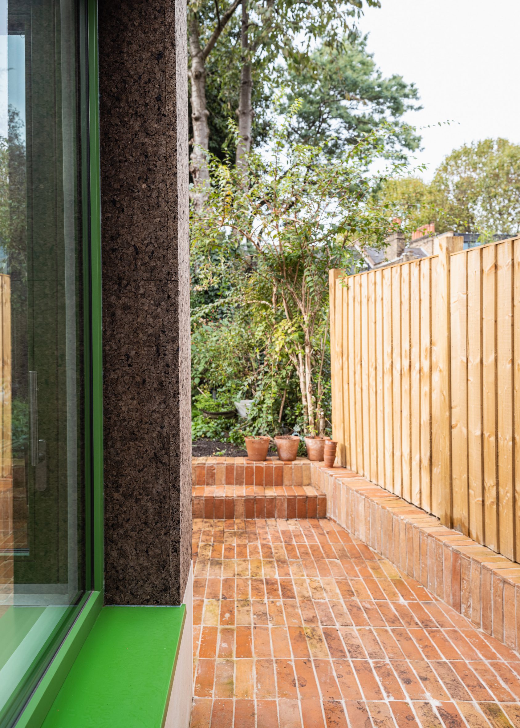 patio of Camberwell Cork House by Delve Architects