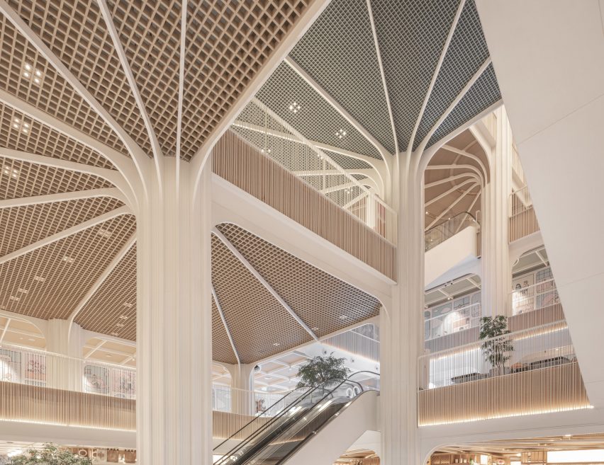 Interior ceiling planes of Central World Shopping Centre in Bangkok by Linehouse