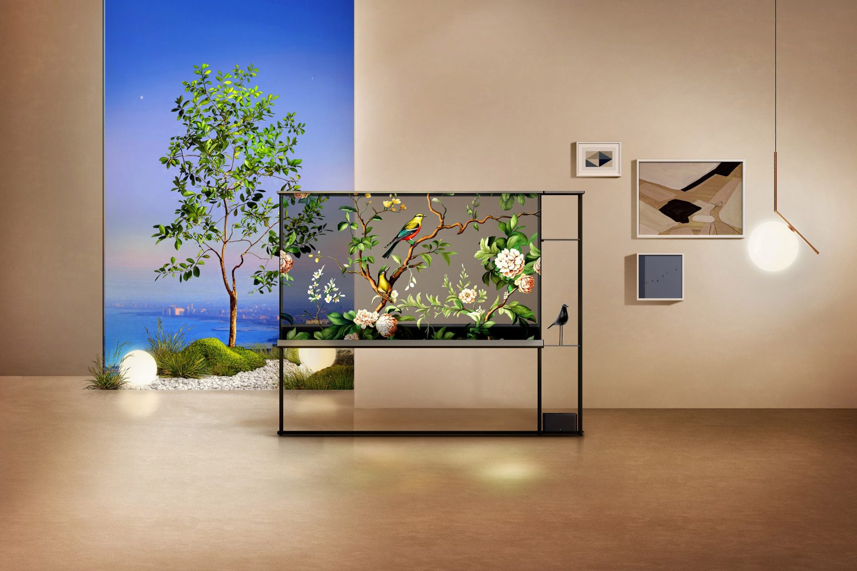 LG dévoile le « premier » téléviseur OLED transparent sans fil au monde.