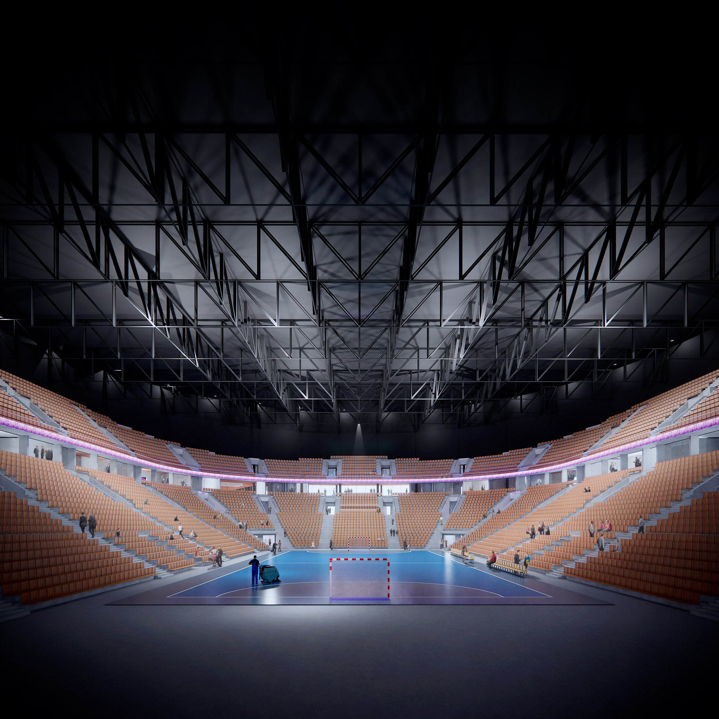 Arena interior by CF Møller Architects