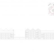 Elevation of Cobham Bowers retirement housing in Surrey by Coffey Architects