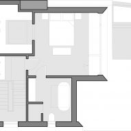 Second floor plan of Colonnade by Will Gamble Architects in Croydon, London