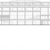 Elevation of Concrete maritime academy in Denmark by EFFEKT and CF Moller Architects