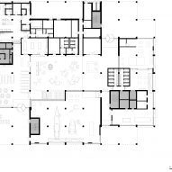 Level one floor plan of Concrete maritime academy in Denmark by EFFEKT and CF Moller Architects