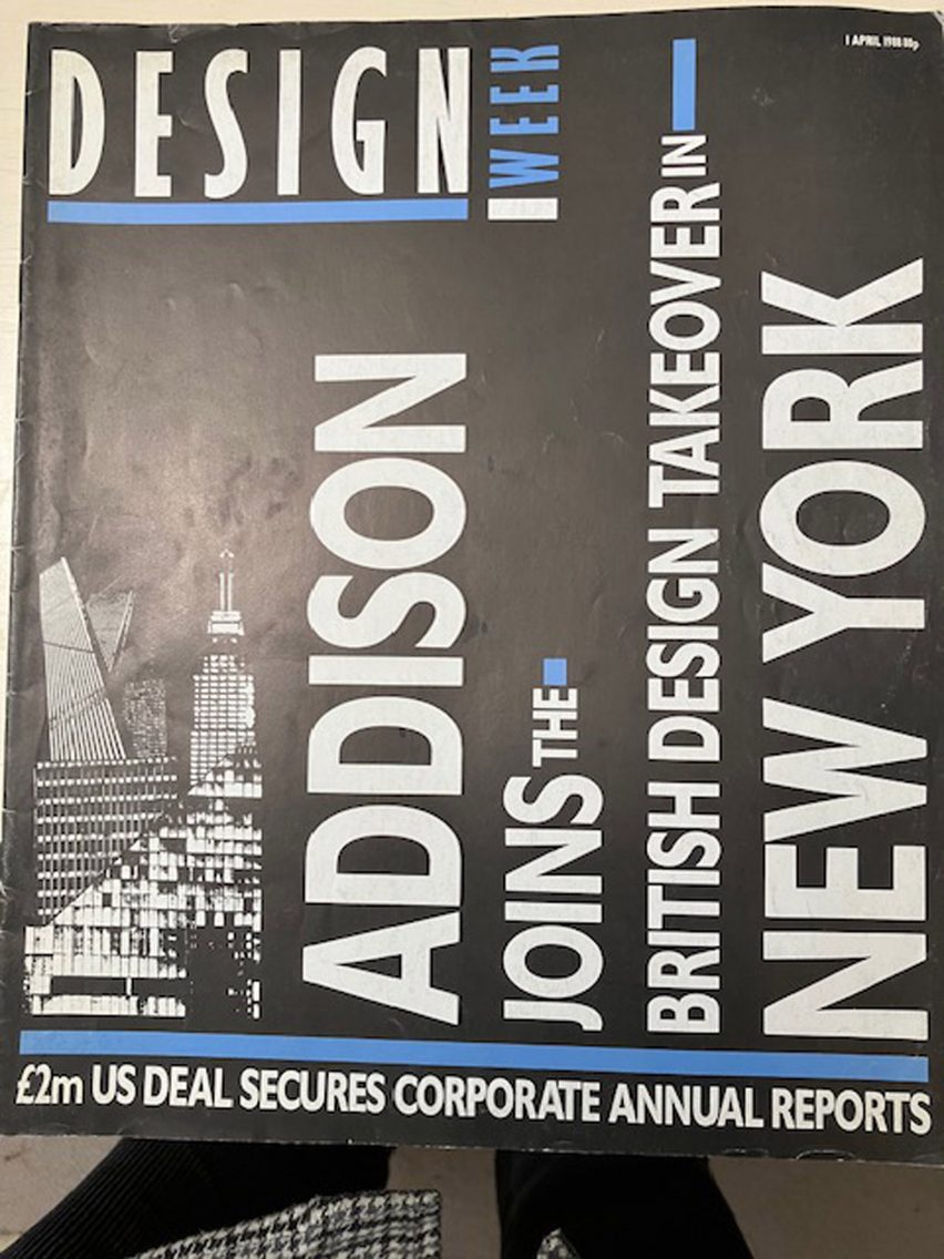 Black-and-white cover of Design Week