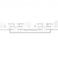 Section drawing of villas in Geneva, Switzerland by G8A