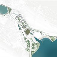 Site plan of Bergen arena by CF Møller