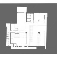 Plan drawing of 1970s office building in Fitzrovia, London by dMFK Architects
