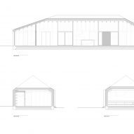 Sections of the Arc Polo Farm clubhouse by DROO