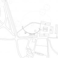 Site plan of the Arc Polo Farm clubhouse by DROO