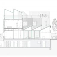 Section drawing of home in Madrid by Ignacio G Galan and OF Architects