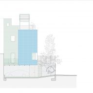 Elevation drawing of home in Madrid by Ignacio G Galan and OF Architects