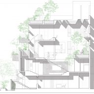 Section drawing of Ineffable Light in Bangalore, India by A Threshold