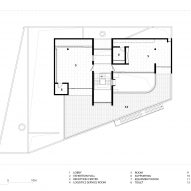 First floor plan of Red Box by Mix Architecture in Nanjing, China