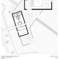Upper floor plan of Domaine de la Rosa by Nem Architectes