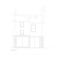 Rear elevation of London home extension by Oliver Leech Architects