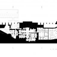 Lower ground floor plan of Infinity pool and spa at Lake Como, Italy, by Herzog & de Meuron