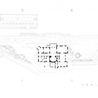 Ground floor plan of Infinity pool and spa at Lake Como, Italy, by Herzog & de Meuron