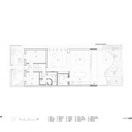 Ground floor plan of Hidden Garden House in Sydney by Sam Crawford Architects