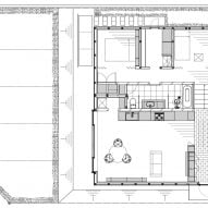 Ground floor plan of Yamaguchicho House in Japan by Slow