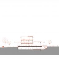 Section drawing of the Eugenie Brazier school by Vurpas Architectes