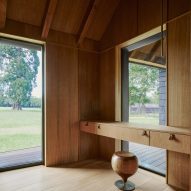 Wood-lined barn interior