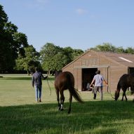 Barn and stables in a polo farm