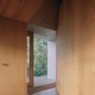 Wood-clad interior of Mossy Point in New South Wales