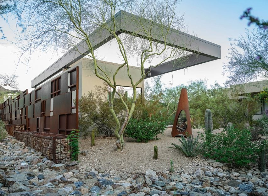 Building with metal extension in Arizona