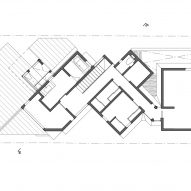 Floor plan of House in Fujiidera by FujiwaraMuro Architects