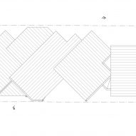Roof plan of House in Fujiidera by FujiwaraMuro Architects