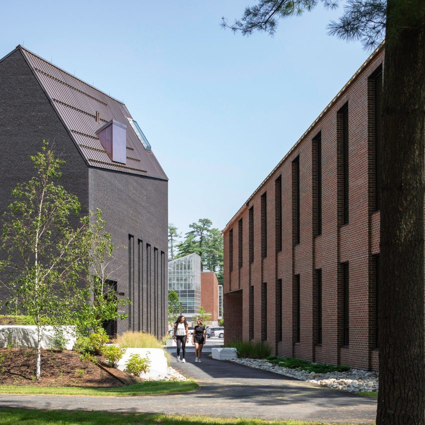 Two mass timber buildings at bowdoin in Maine