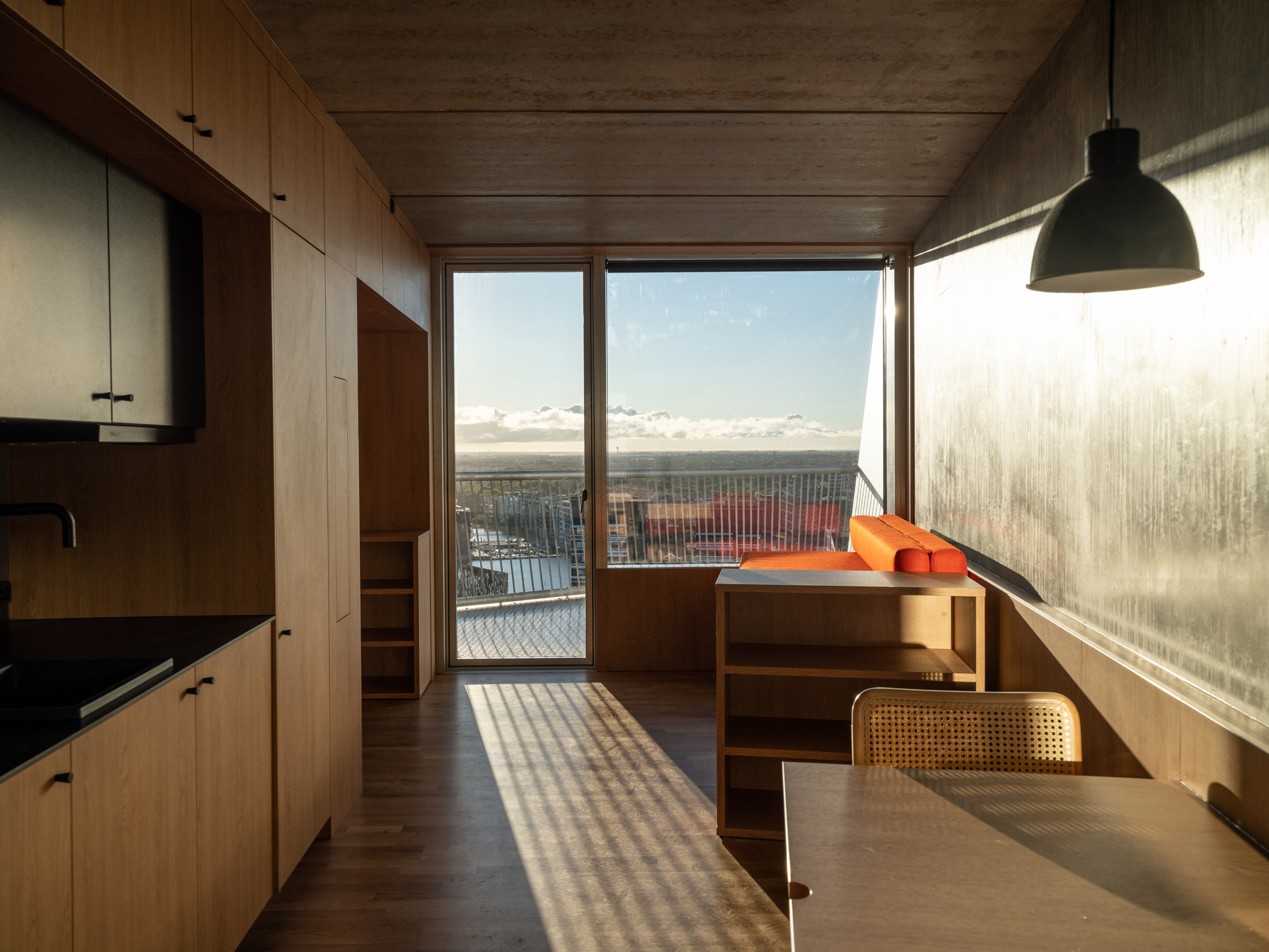 Apartment inside one of the Kaktus Towers by BIG