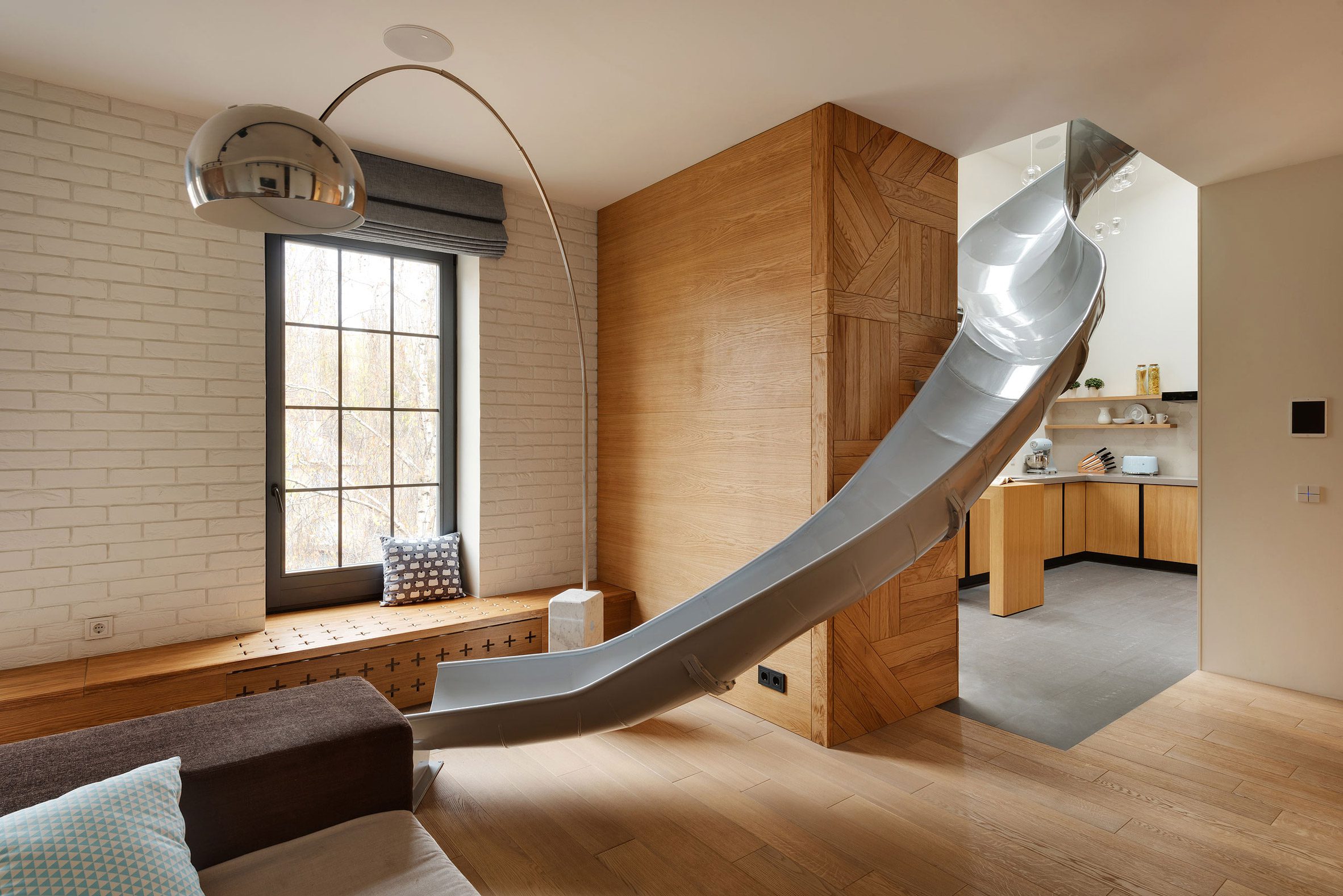 Apartment with a slide in Kyiv