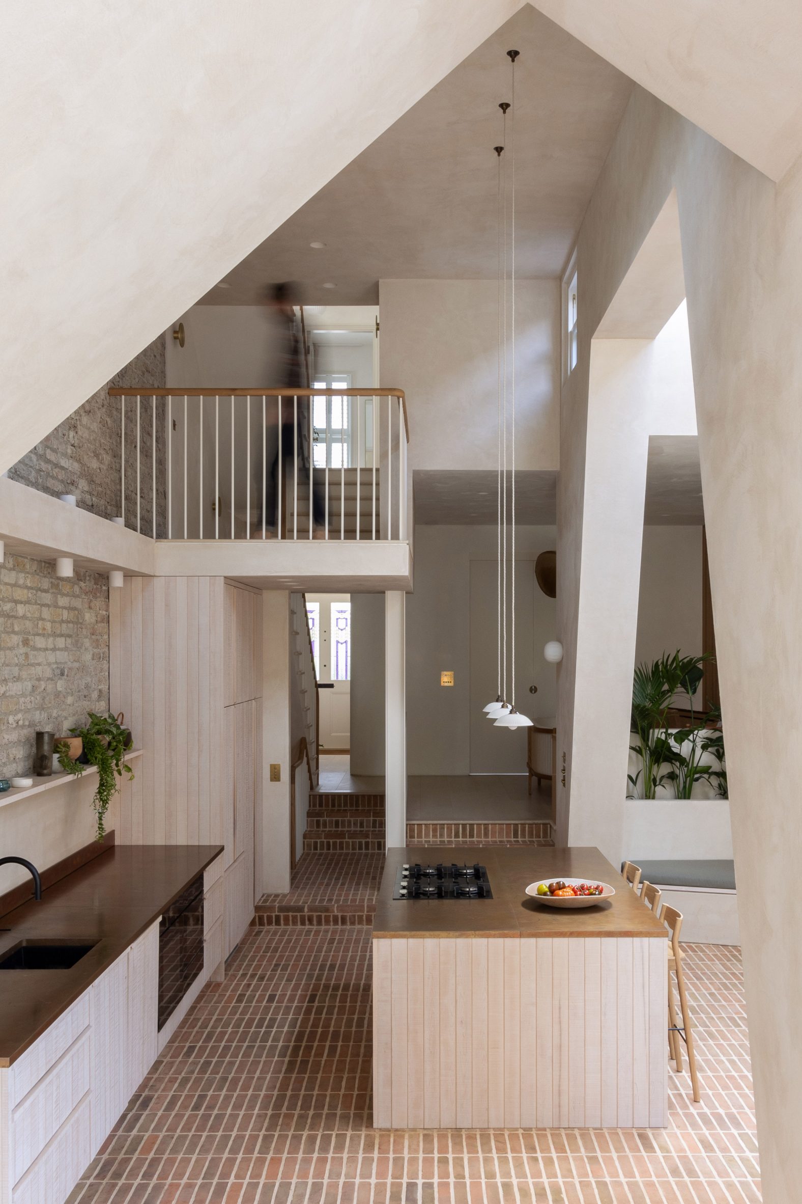 Interior of London house extension by Merrett Houmøller Architects and All & Nxthing