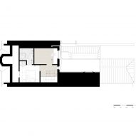 Loft plan of London house extension by Merrett Houmøller Architects and All & Nxthing