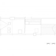 Roof plan of London house extension by Merrett Houmøller Architects and All & Nxthing