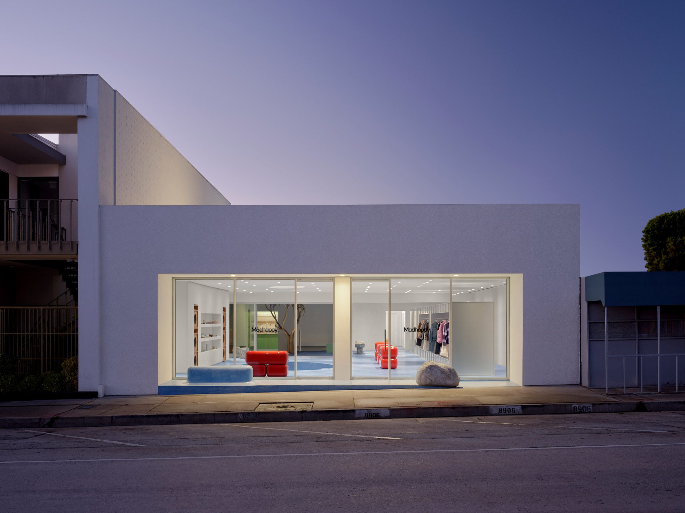 a retail store in LA with large windows