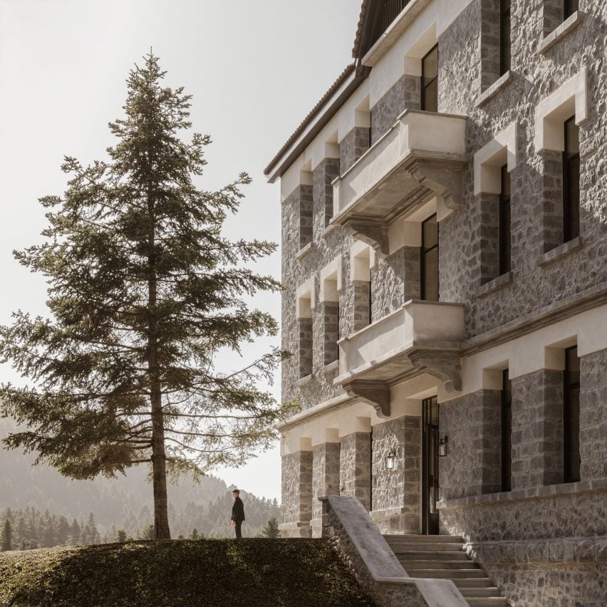 Historic sanatorium in Greek mountain forest transformed into Manna hotel