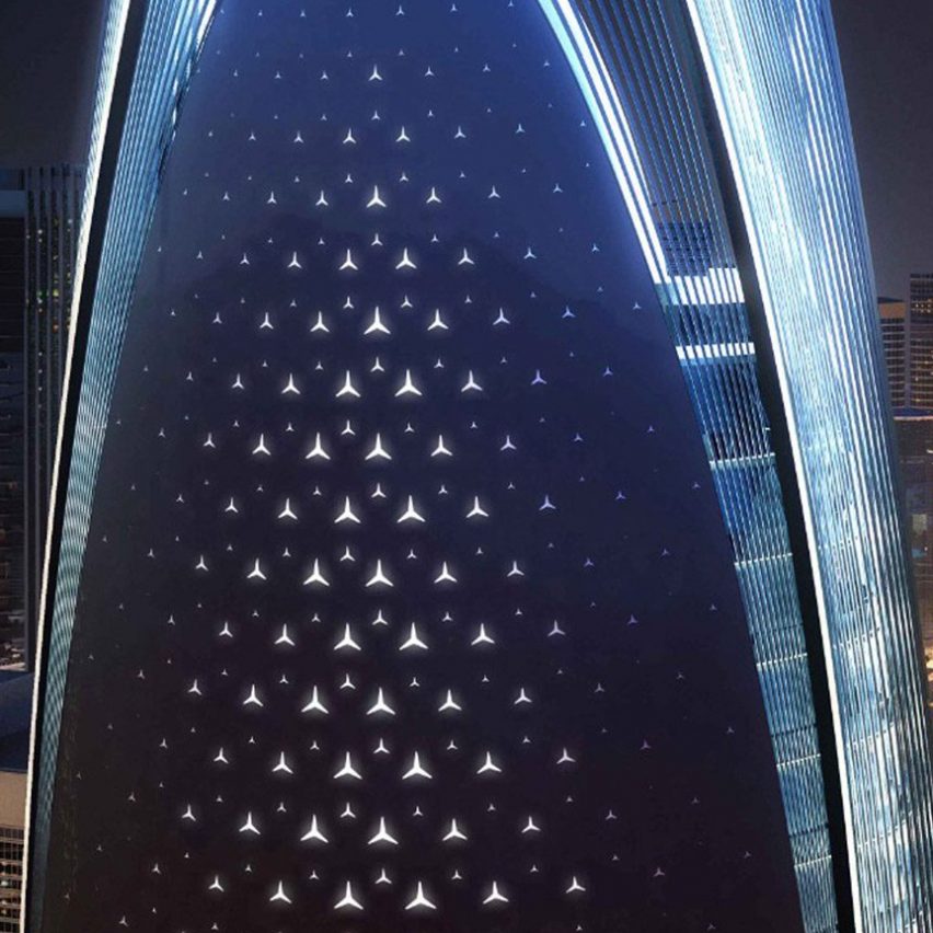 Mercedes skyscraper in Dubai