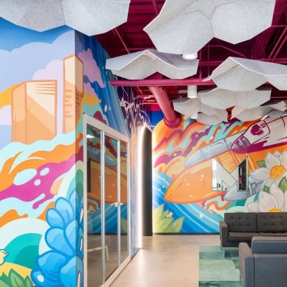 Colourful office interiors that brighten up the working day