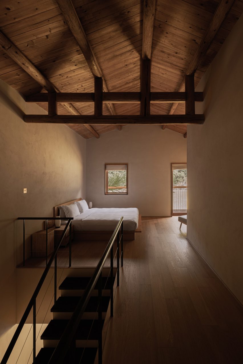 Interior room of the Ningshan Luzhai Cottages in Ankang City, China, by Kooo Architects