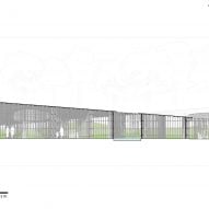 Section of Northeast Pavilion by atArchitecture