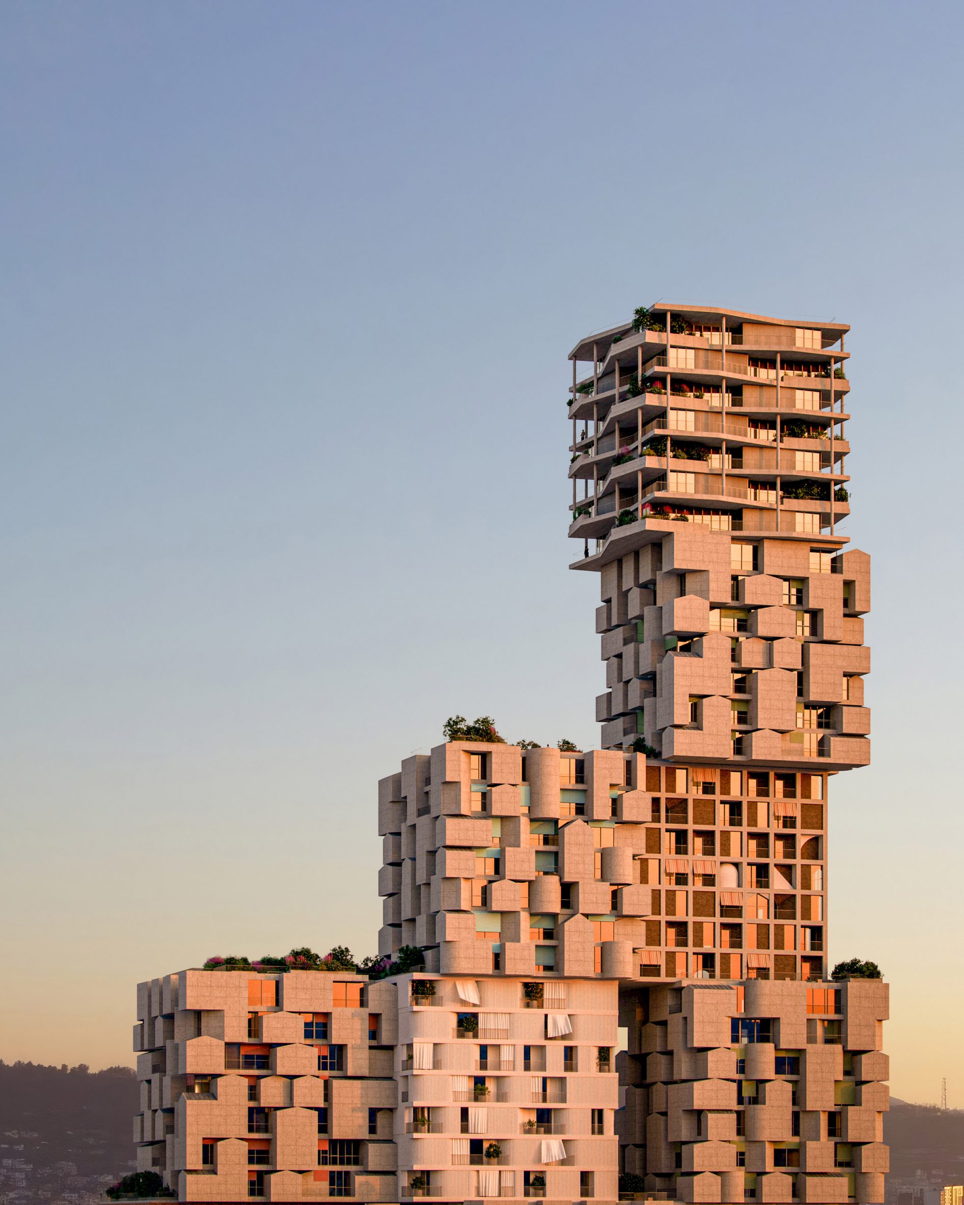 OODA designs staggered skyscraper in Tirana as unique vertical village