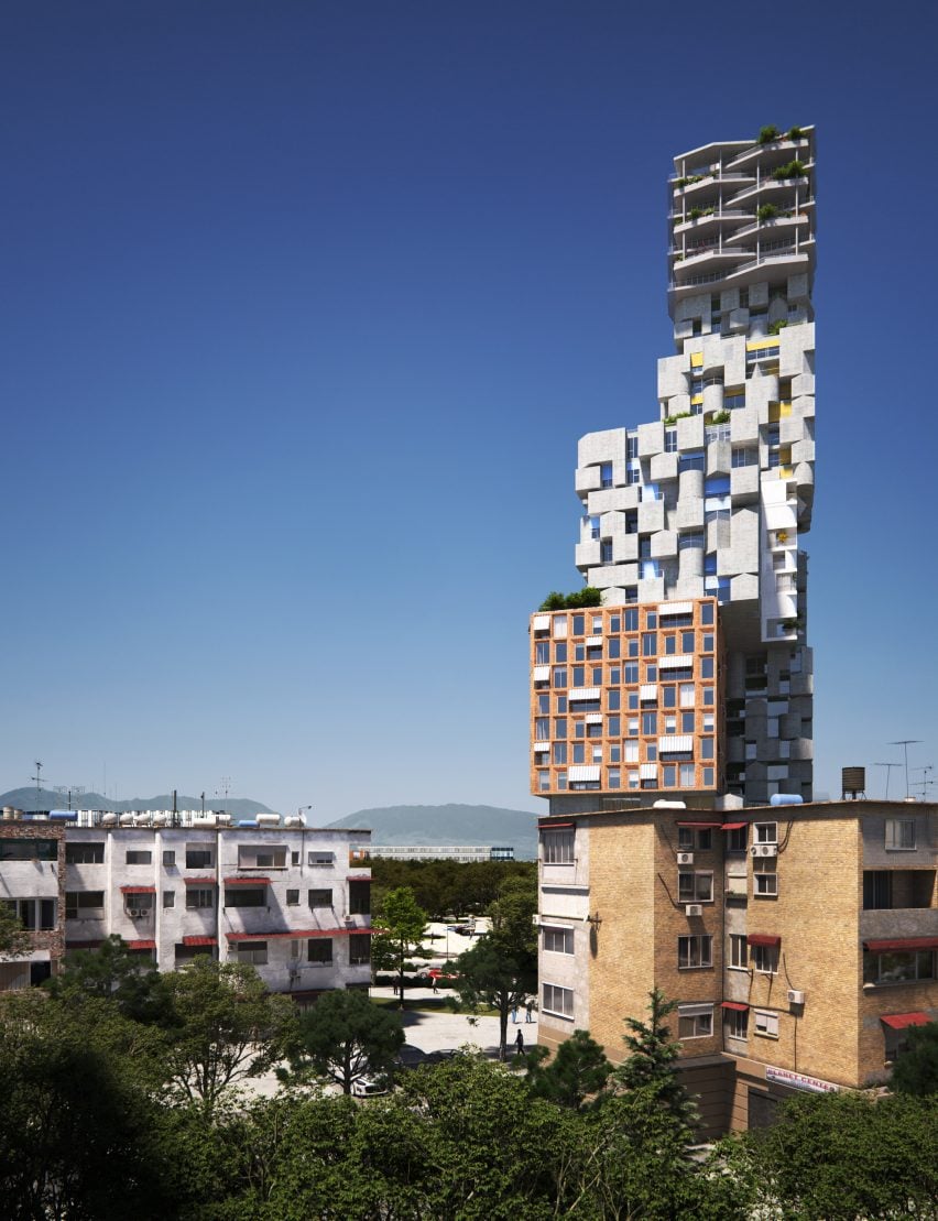 Hora Vertikale mixed-use skyscraper in Tirana