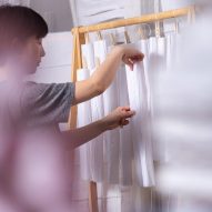Pao Hui Kao making her Paper Pleats furniture