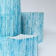 Paper Pleats furniture in blue by Pao Hui Kao